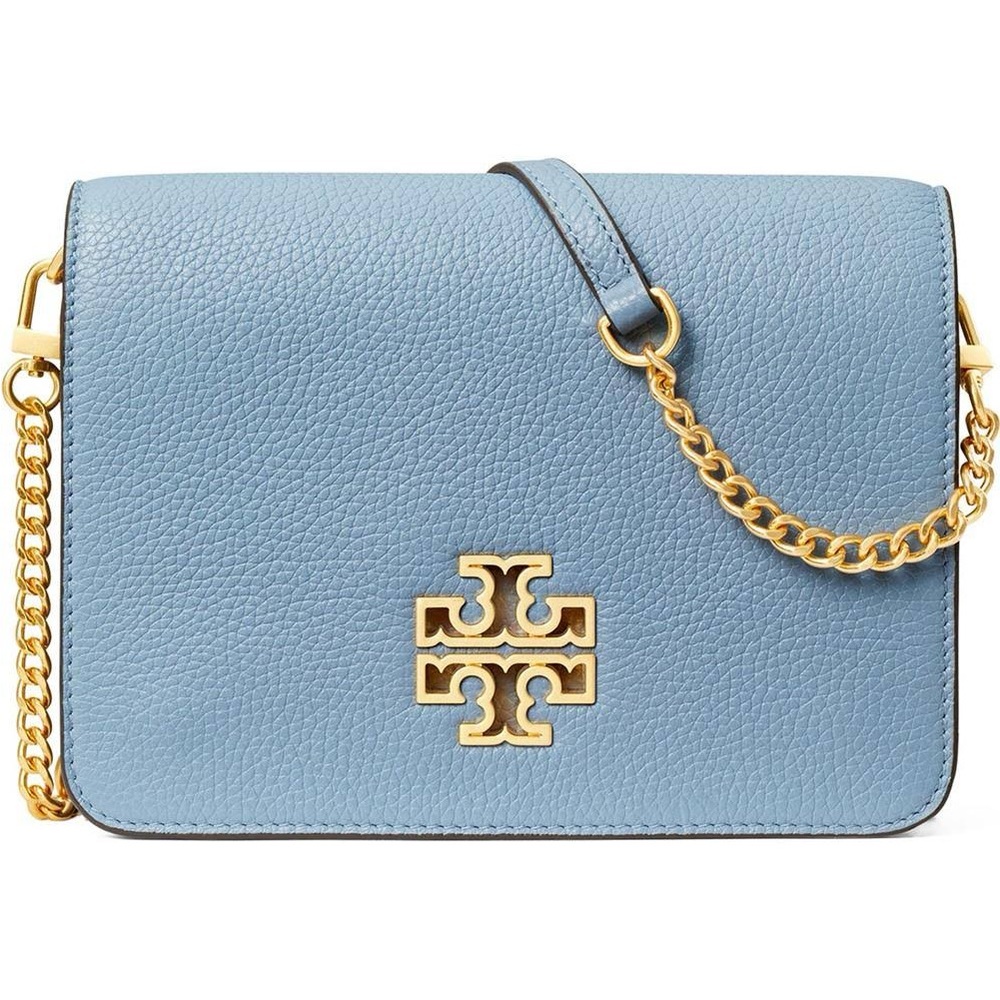 Tory Burch Women's Small Britten Pebbled Leather Combo Crossbody Bag